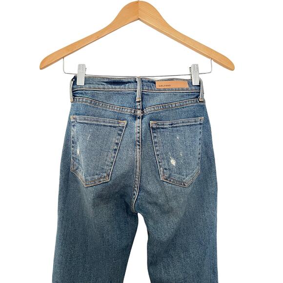 REVOLVE GRLFRND Womens Karolina Jeans Skinny Raw Hem Roll Up Blue Size 23 - Picture 5 of 10